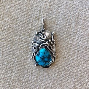 Sterling silver and turquoise pendant